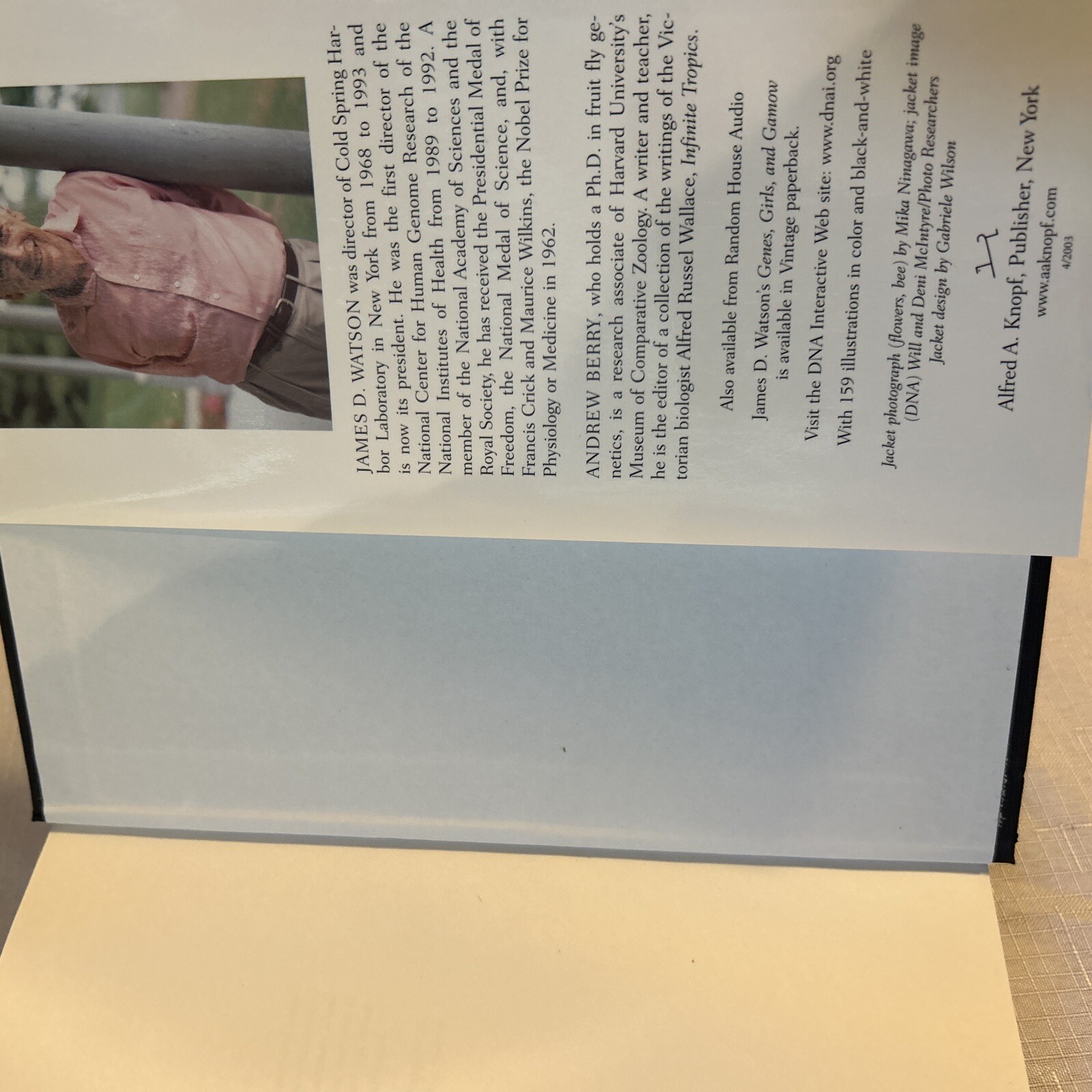 DNA by James D. Watson Knopf 2003 First Edition with Holographic Cover