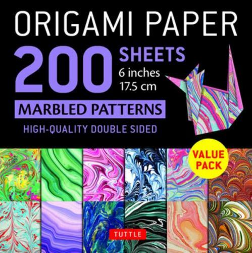 Origami Paper 200 Sheets Marbled Patterns : 6 inches 15 cm, Paperback by Tutt…