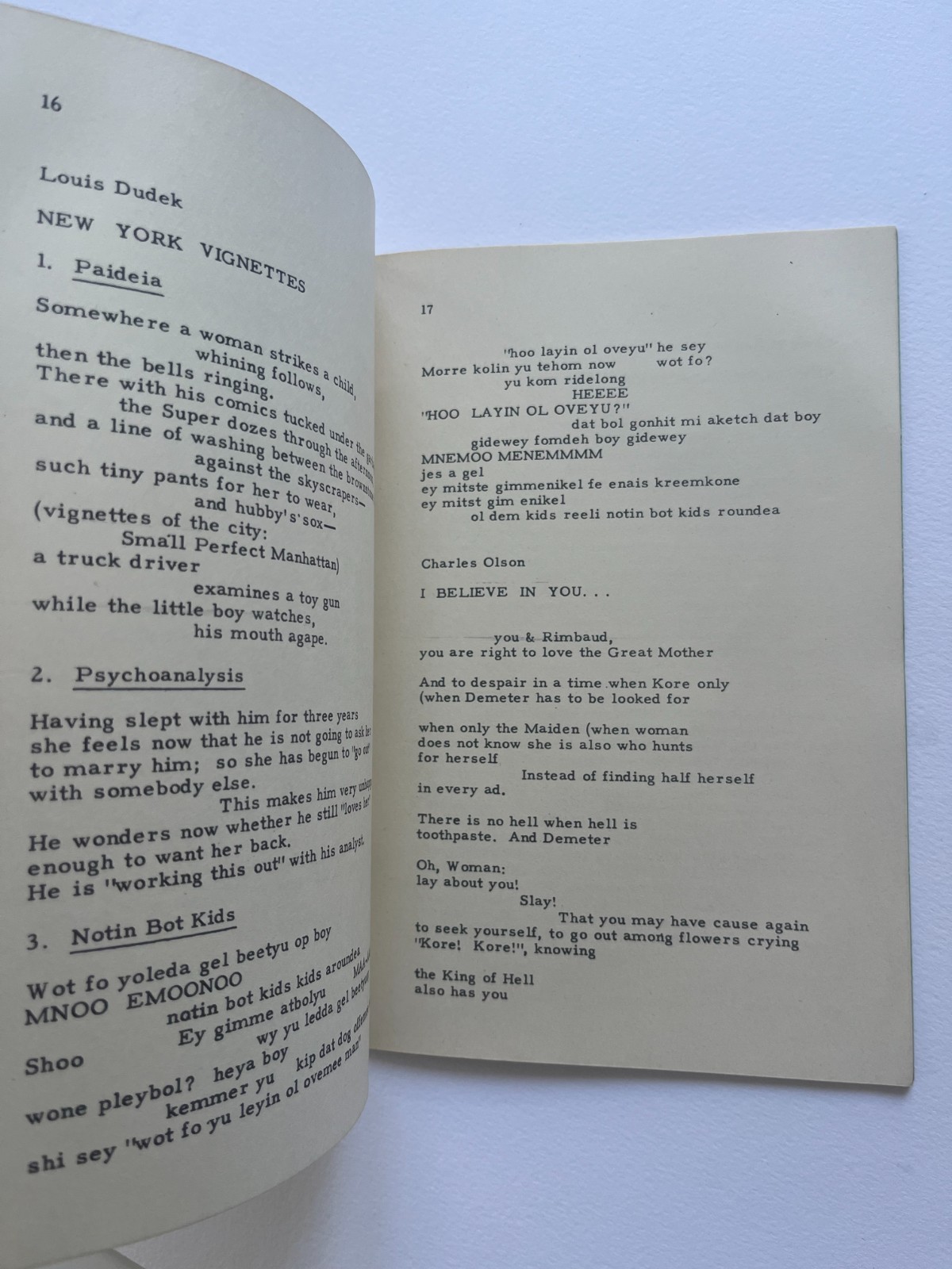 CIV/n 6 ~ 1954 ~ Charles Olson ~ Creeley ~ Irving Layton RARE literary magazine