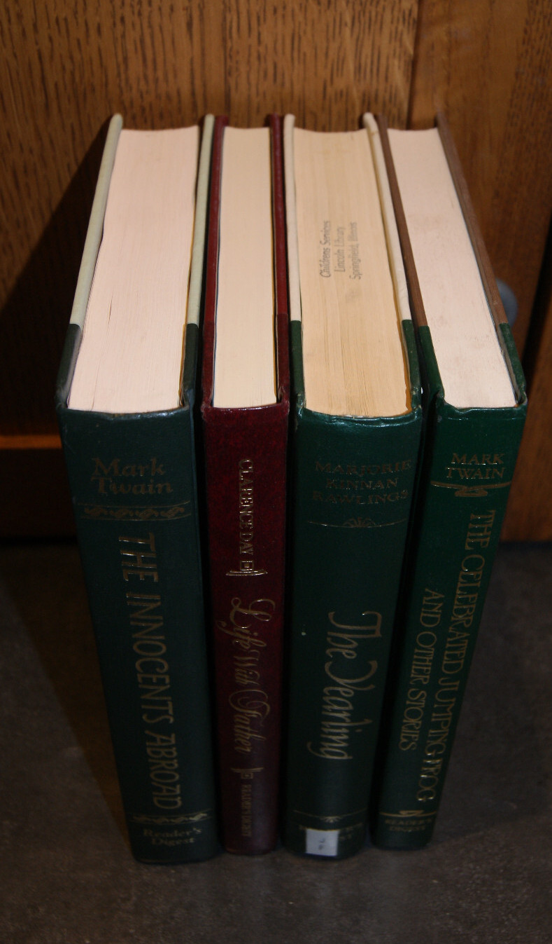 4 Worlds Best Reading Readers Digest Classsic Books Mark Twain, Clarence Day