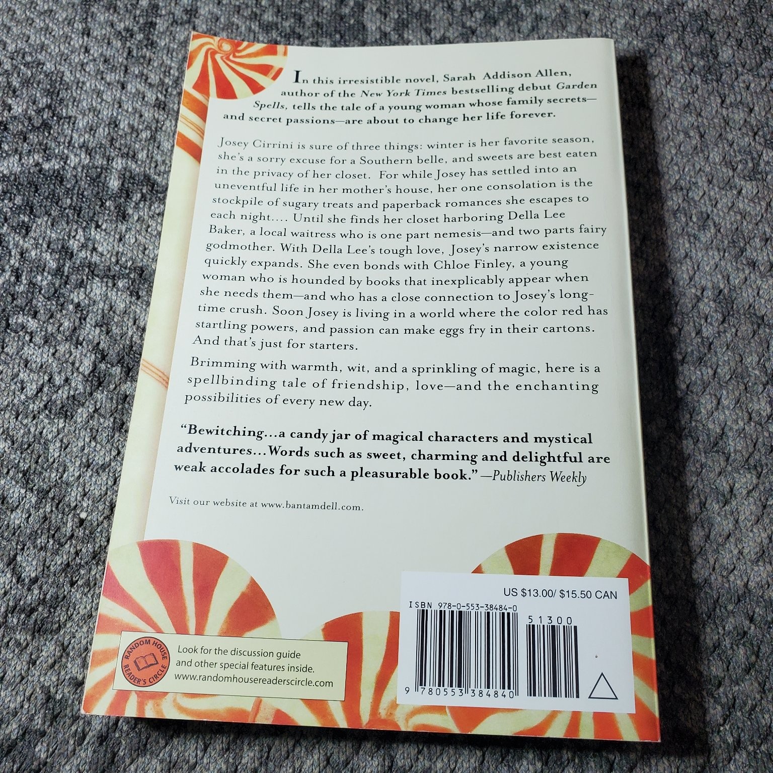 The Sugar Queen Sarah Addison Allen 2009 Trade Paperback Bantam Dell