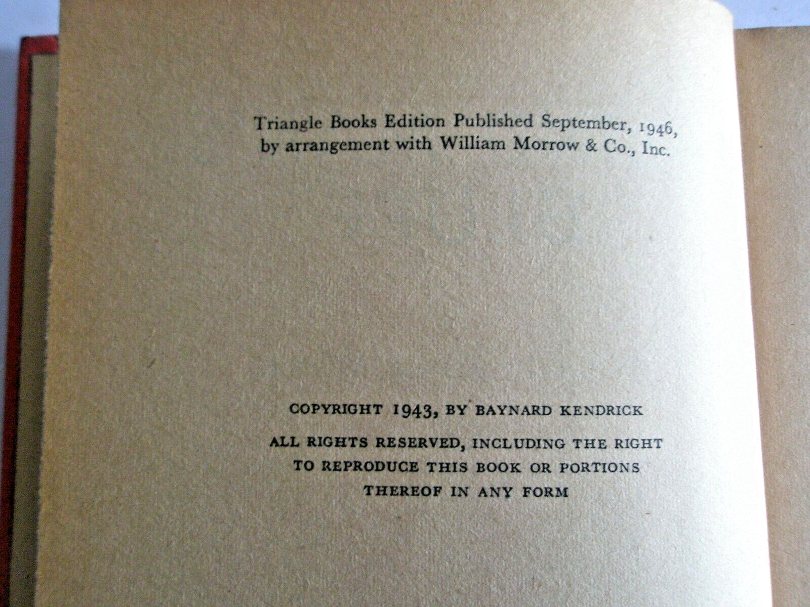 Blind Man’s Bluff Baynard Kendrick 1946 HC BJ Triangle Books