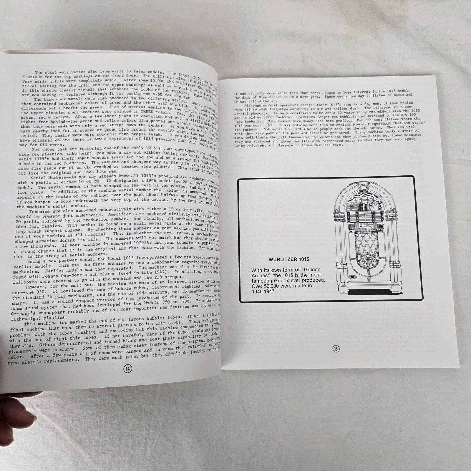 Jukebox Restoration Articles Tips & Techniques Wurlitzer Repair Reference Book