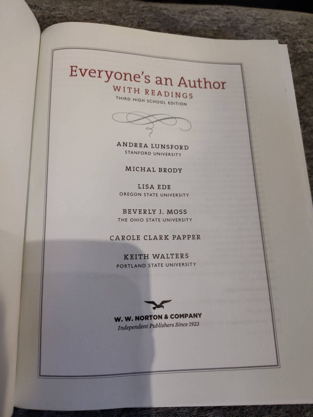 Every One Is An Author 3rd. Edition High School Edition Hard Cover