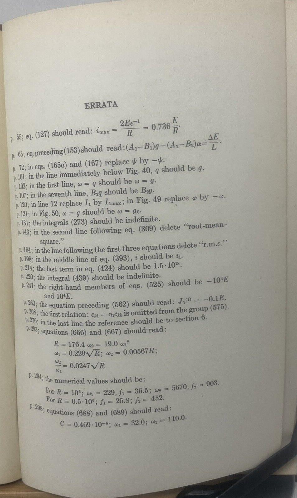 Communication Networks Vol. I 1946 Ernst. A. Guillemin Wiley 4th Printing F7