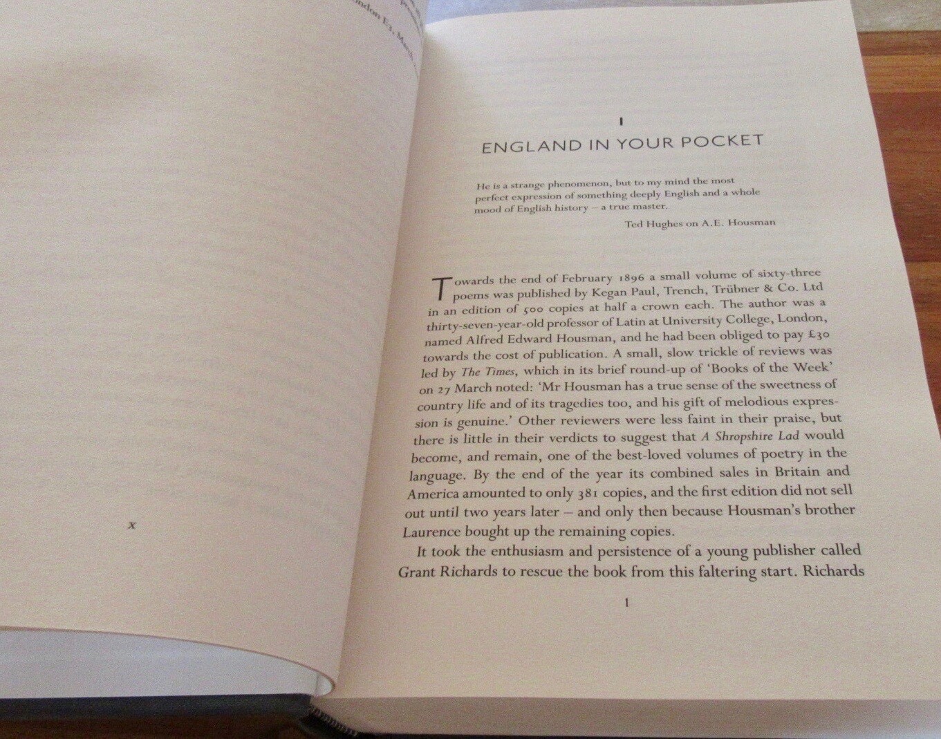 Housman Country: Into the Heart of England ~ Peter Parker. 1st HbDj HERE in MELB