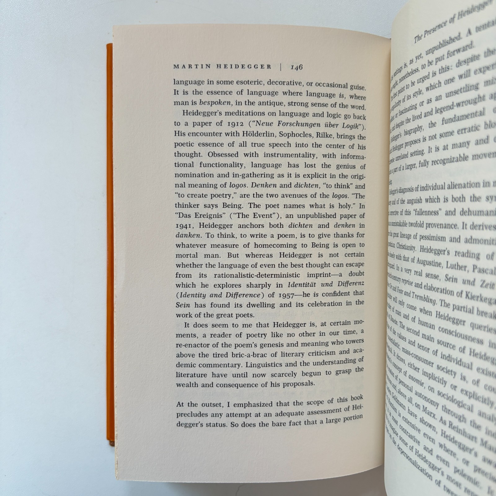 Martin Heidegger George Steiner 1979 Hardcover DJ Viking Press Modern Masters