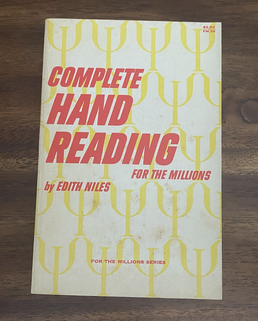 Complete Hand Reading for the Millions by Edith Niles (1970, TPB) 1st Print