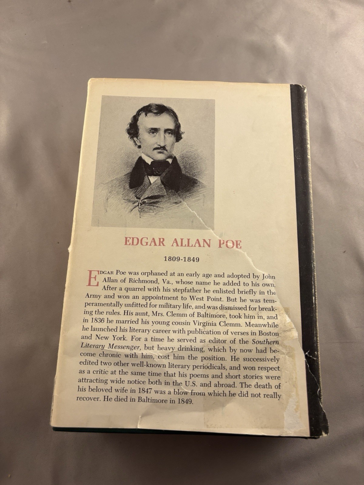 Complete Stories and Poems of Edgar Allan Poe 1966 HC/DJ Doubleday