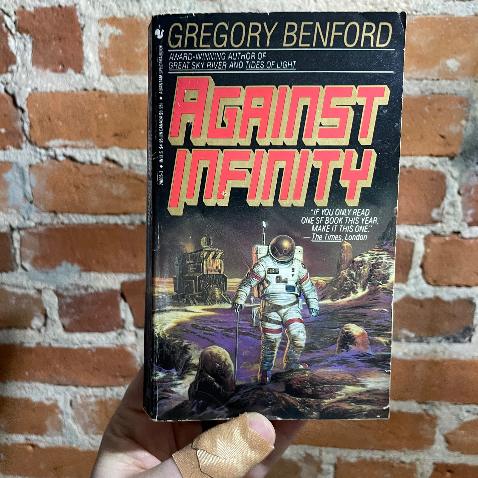 Against Infinity – Gregory Benford – 1991 Bantam Books Paperback – Bob Eggleton