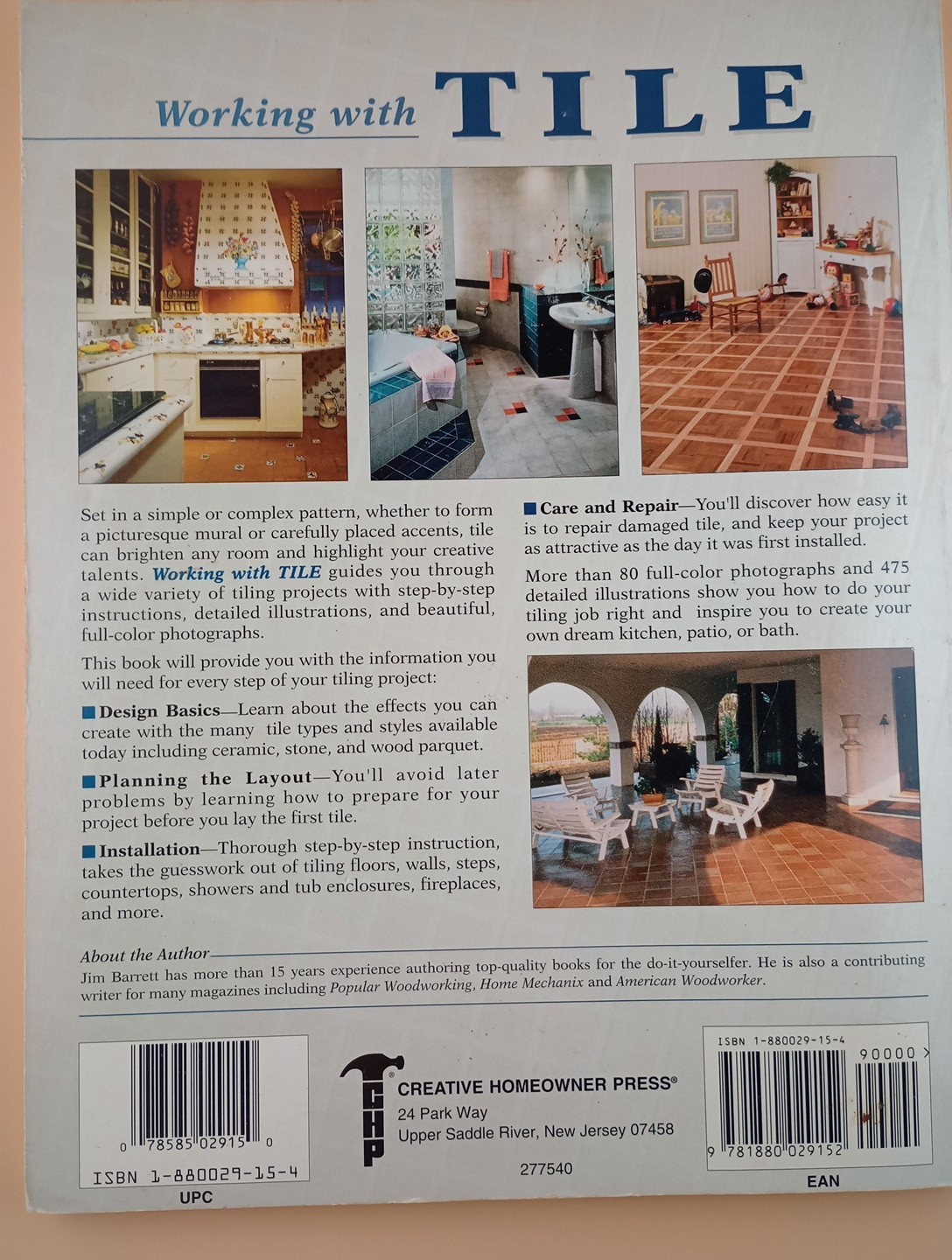 Creative Homeowner Press Working With Tile: Select, Install, Maintain, Repair…