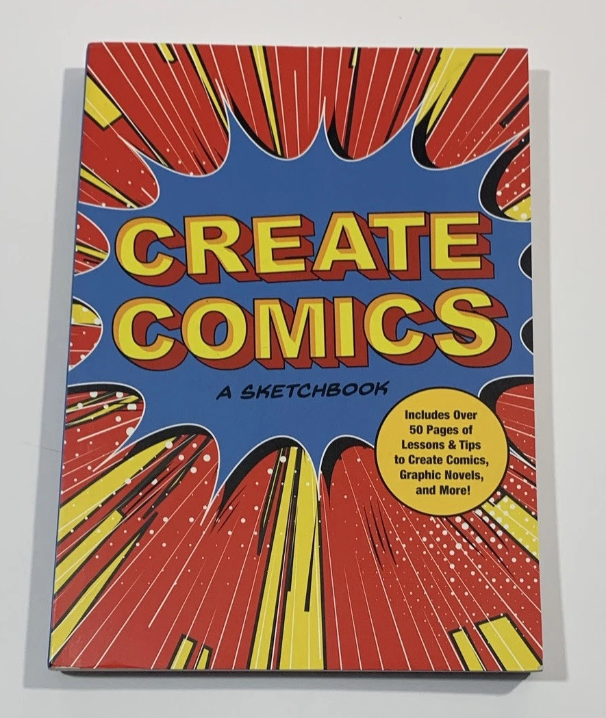Create Comics: A Sketchbook: Over 50 Pages Of Lessons and Tips Paperback Book