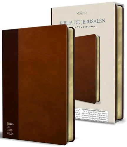 Biblia Catolica Biblia de Jerusalen Latinoamericana Simil Piel Marron / Spanish