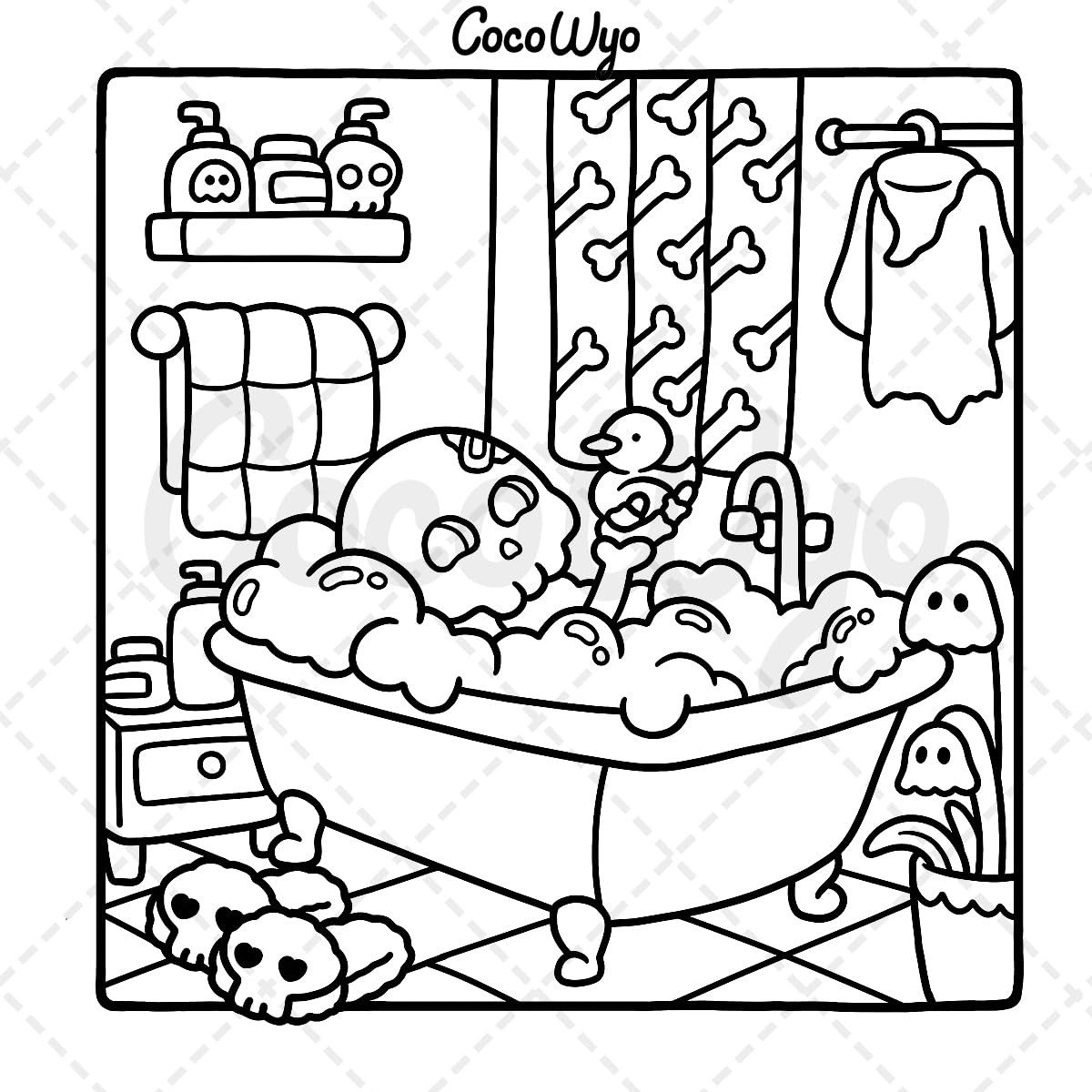 Spooky Cutie by Coco Wyo: Coloring Book for Adults and Teens | Paperback