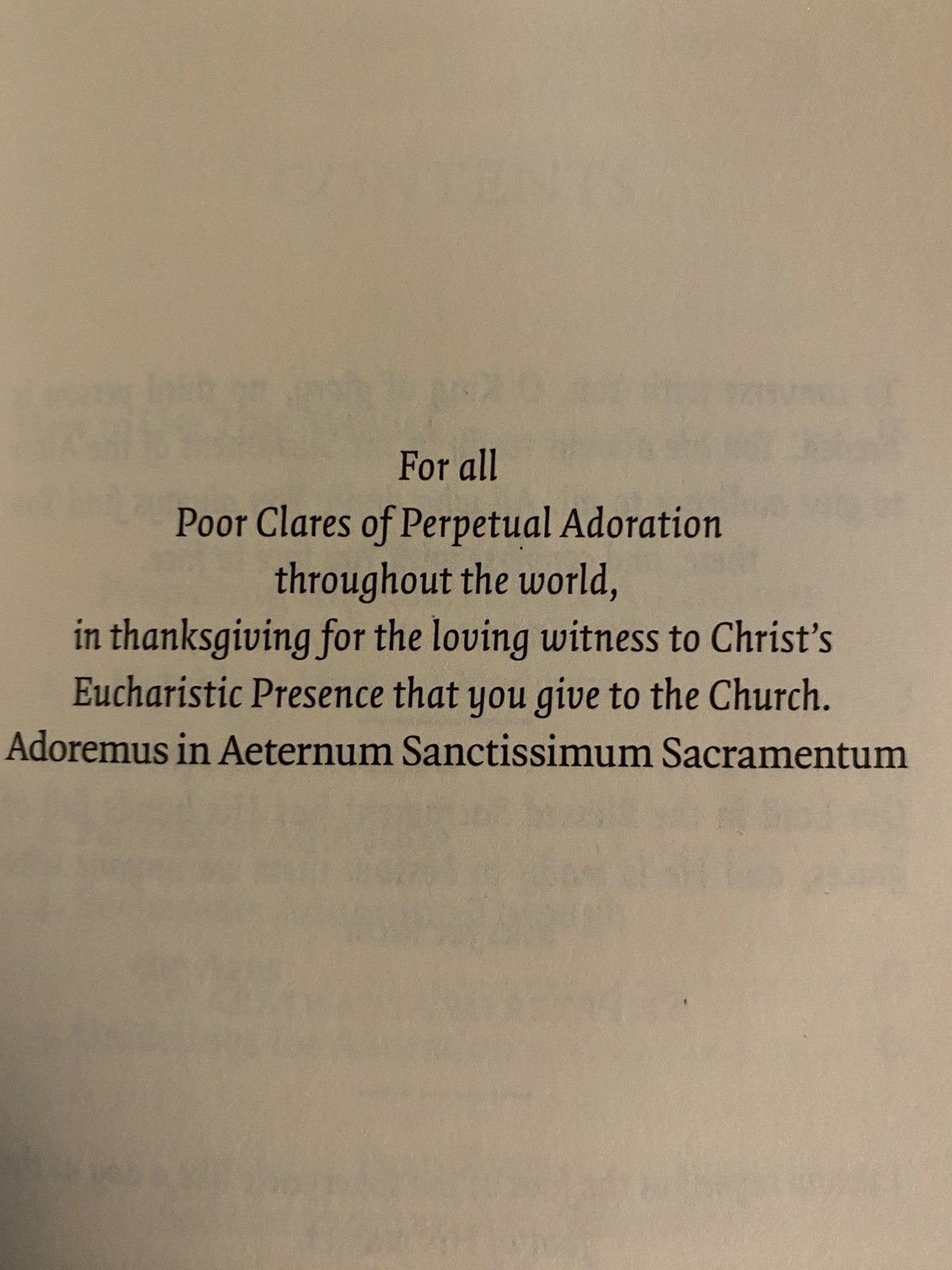 Manual for Eucharistic Adoration by The Poor Clares of Perpetual Adoration