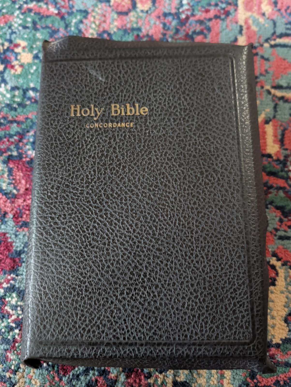 KJV Holy Bible 1948 Red Letter Concordance Genuine Leather Indexed VGC