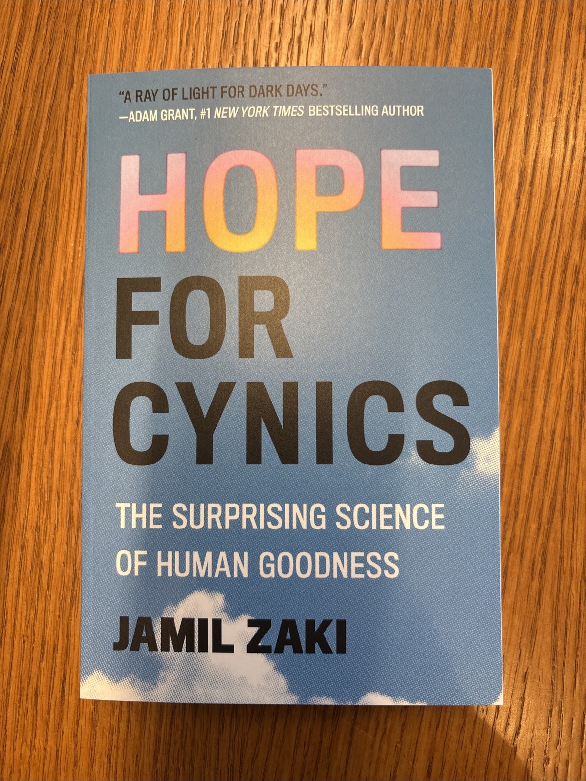 Brand New Book Hope For Cynics Signed By Jamil Zaki Name Paul Soft Book Cover