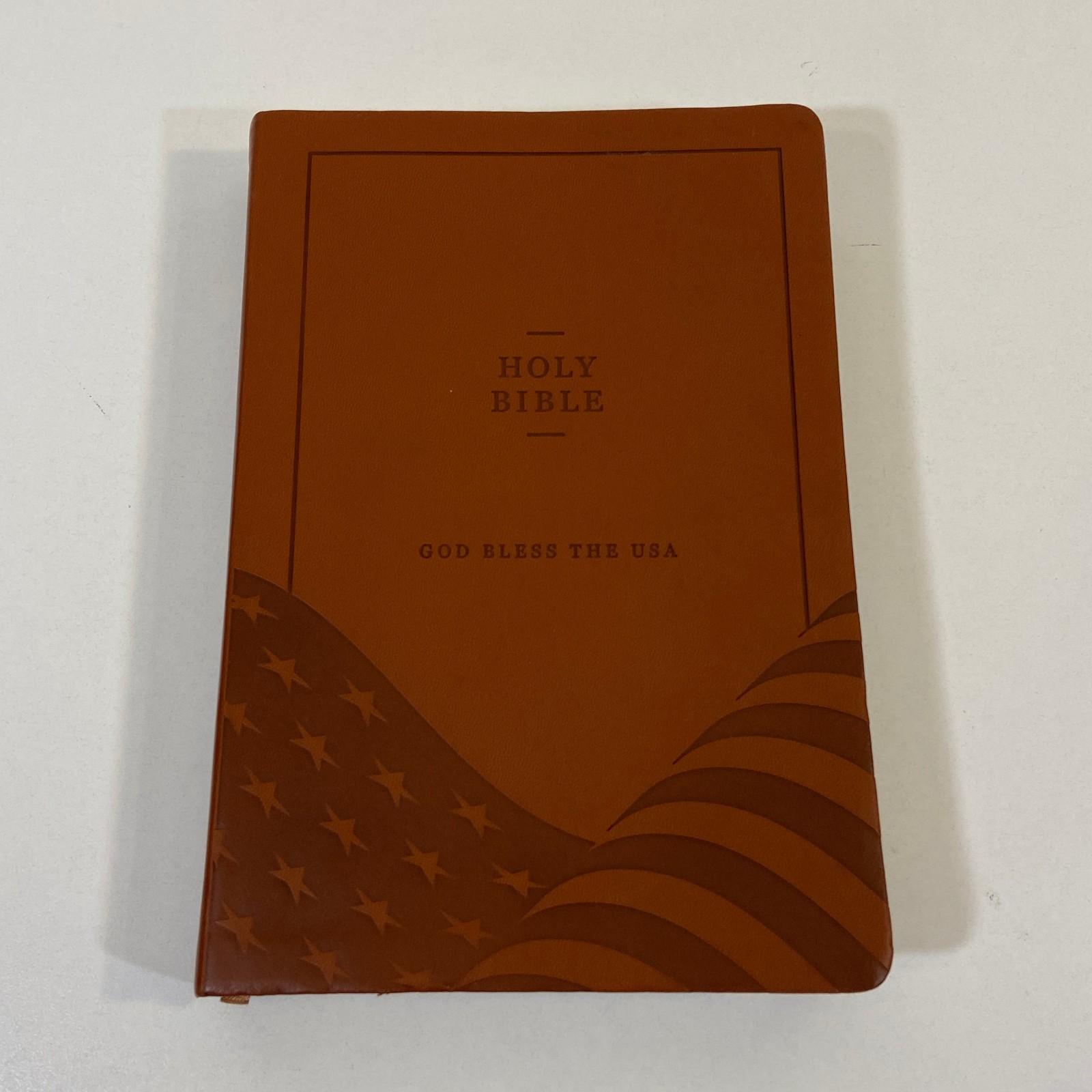 Donald J Trump Holy Bible GOD BLESS THE USA Faux Brown Leather Bound KJV 2025