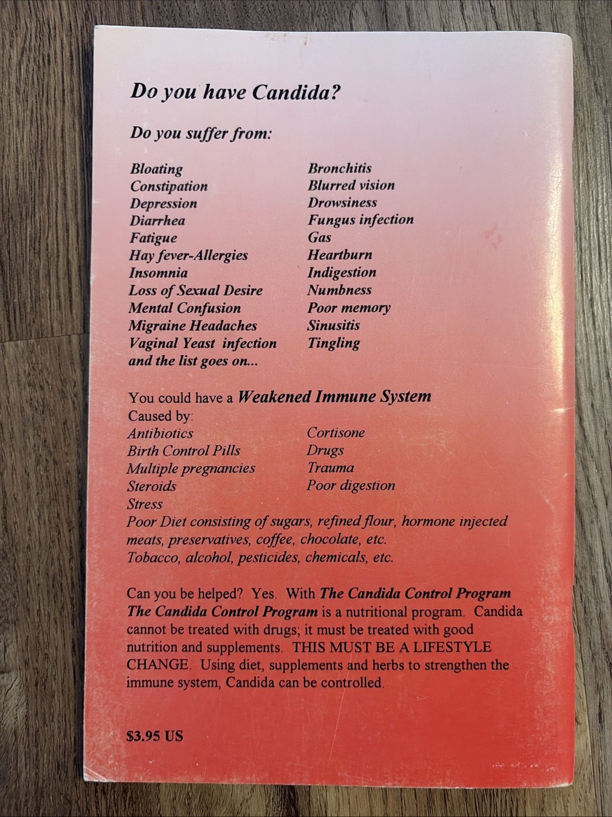 Candida, the Slow Killer, Paperback, 1995 Edition, 50 Pages