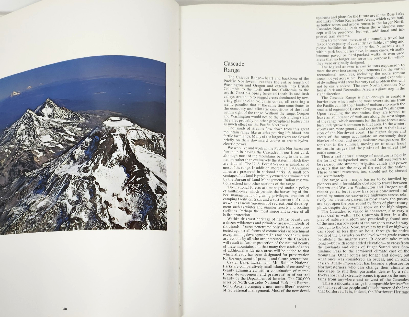Northwest Heritage: The Cascade Range by Ray Atkeson 1st Ed 1969 HC Pacific NW