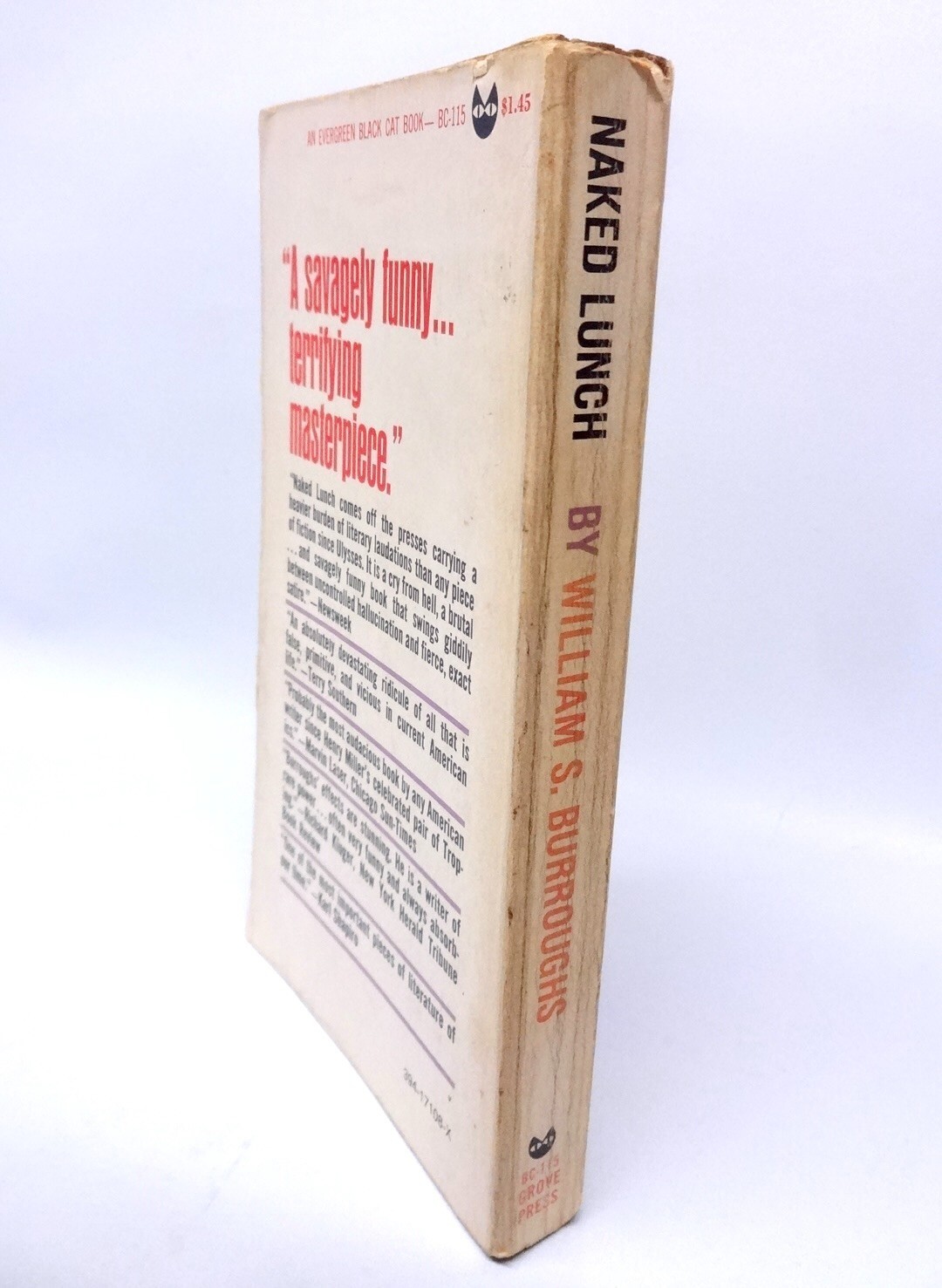 Naked Lunch William Burroughs 1966 1st Evergreen Black Cat Edition PB Vtg