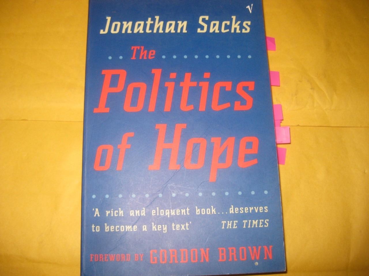 Politics of Hope by Rabbi Jonathan Sacks
