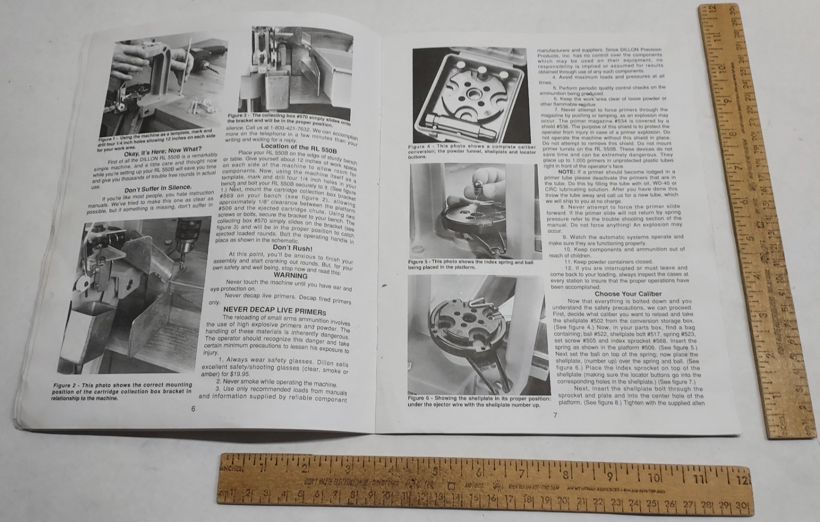 The DILLON The RL 550B – Instruction Manual – As Is – listing #9599