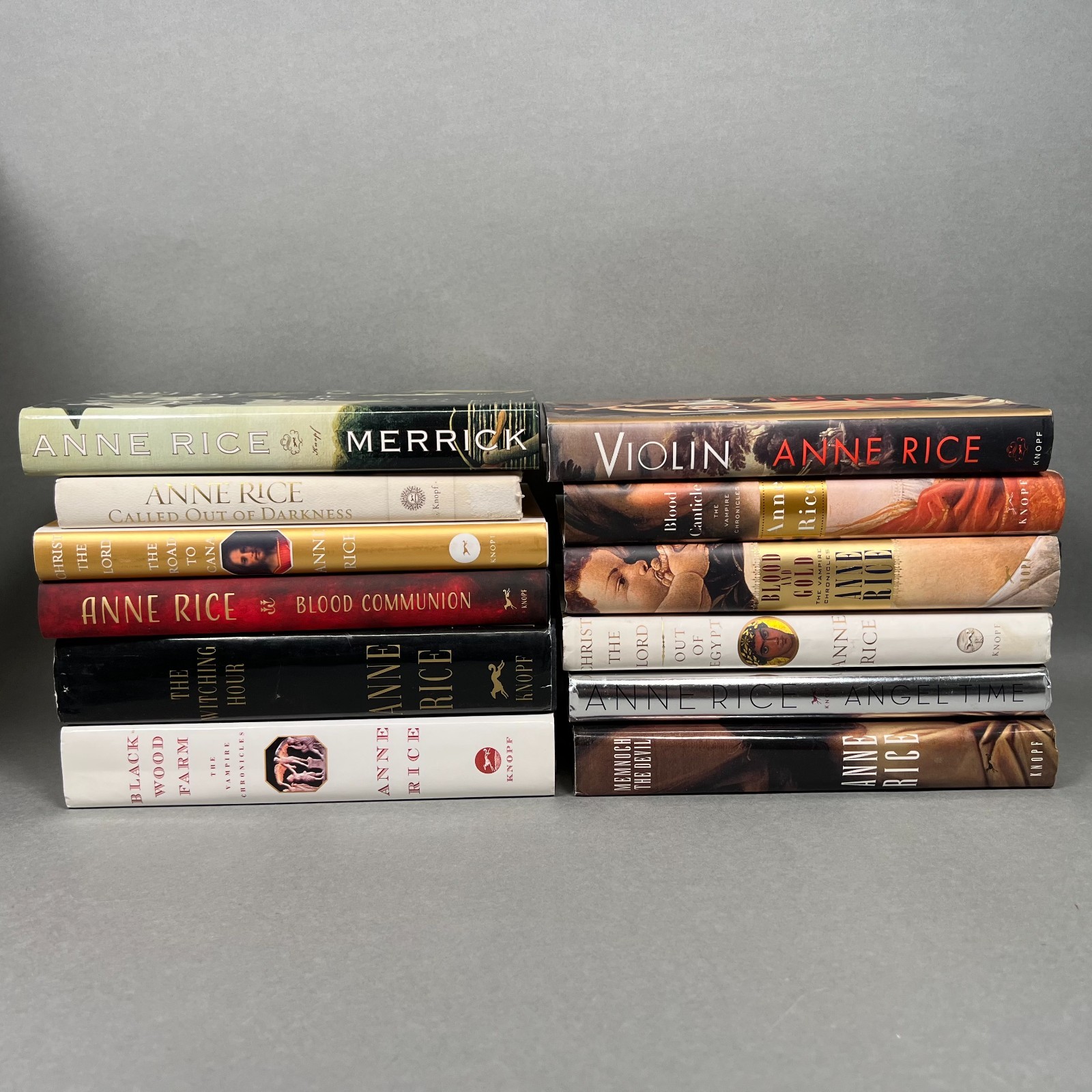 Anne Rice HCDJ Lot 12 Books Vampire Chronicles Christ Angel Spiritual Violin VGC
