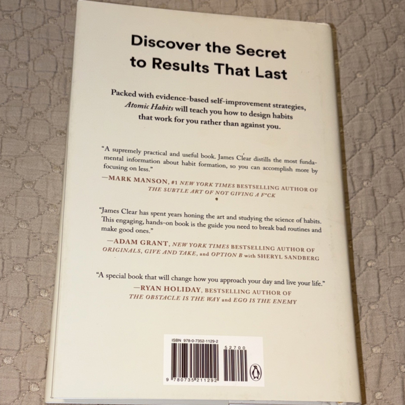 Avery Atomic Habits James Clear 2018 Hardcover Self-Help Personal Growth Habits