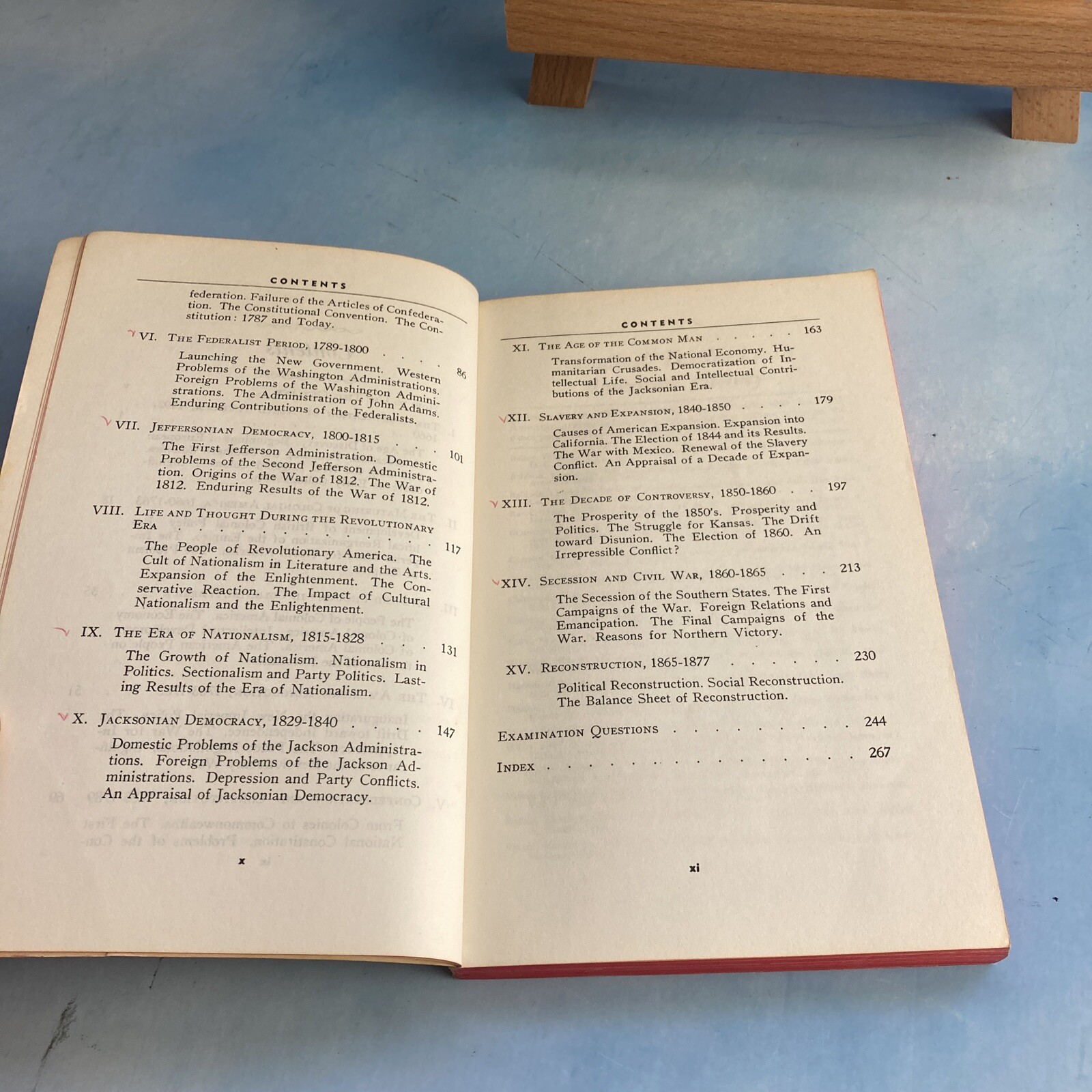 American History Before 1877~W/ Questions & Answers~Ray Billington~VINTAGE 1964!