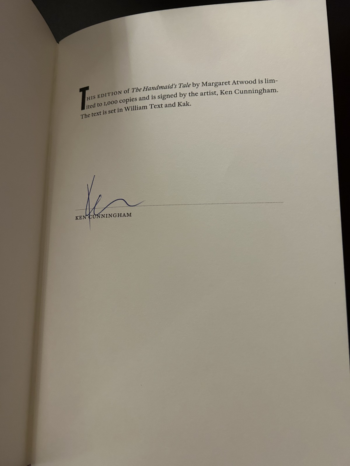 HANDMAID’S TALE by Margaret Atwood SUNTUP Artist SIGNED Edition LIMITED to 1000