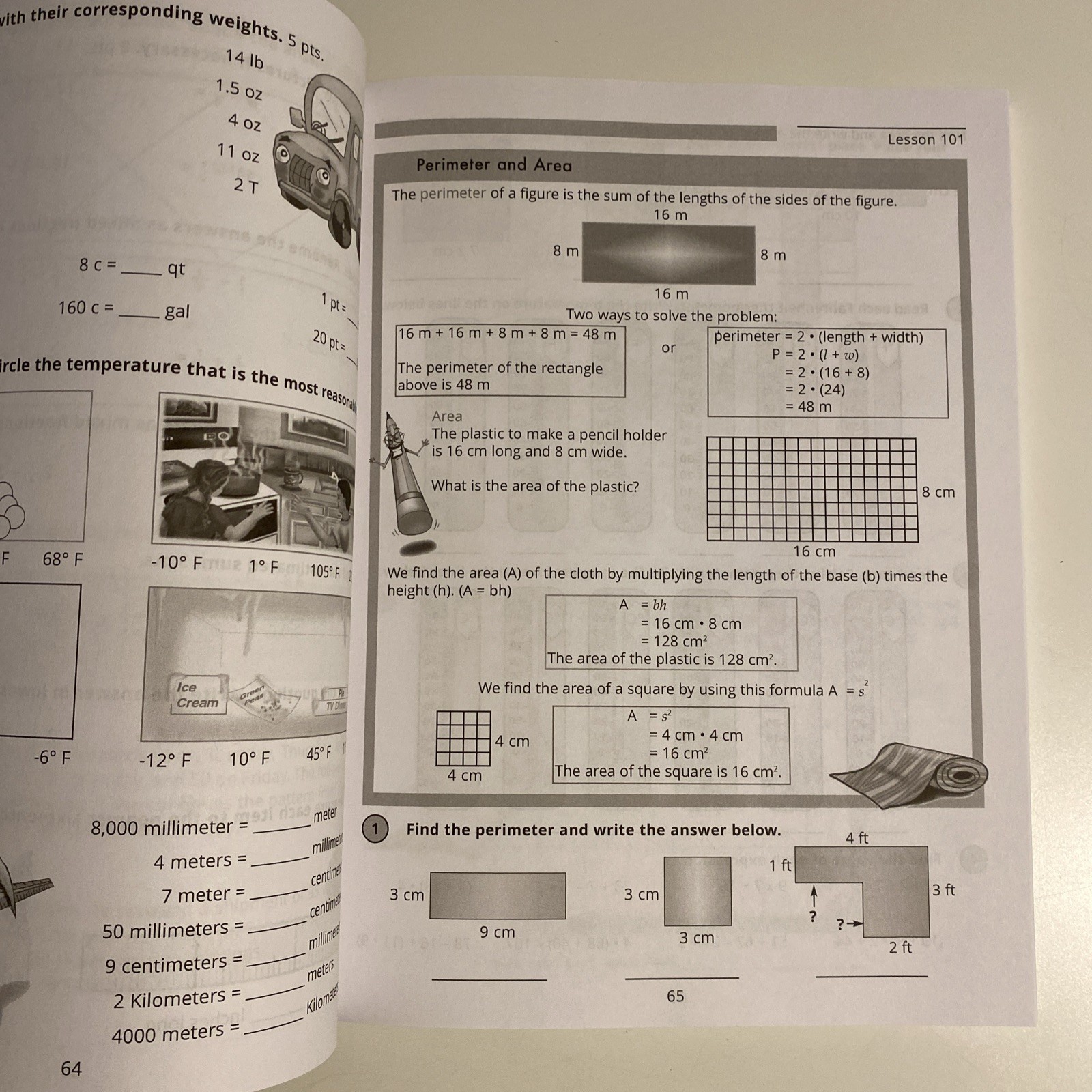 Horizons Math 6, Grade 6: Student Workbook, Book 2 – Clean Pages, Like New