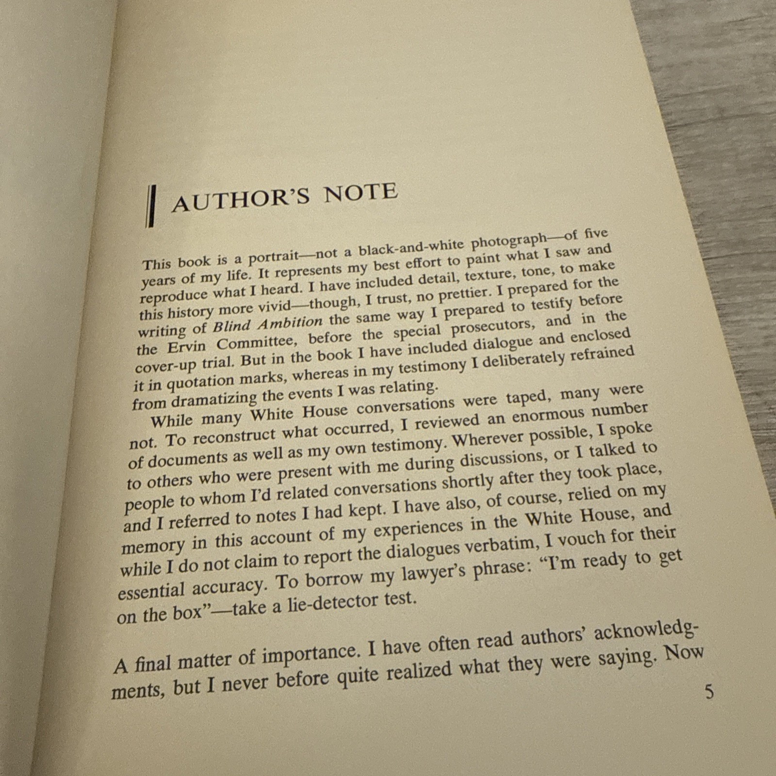Vintsge book Blind Ambition: The White House Years by John Dean