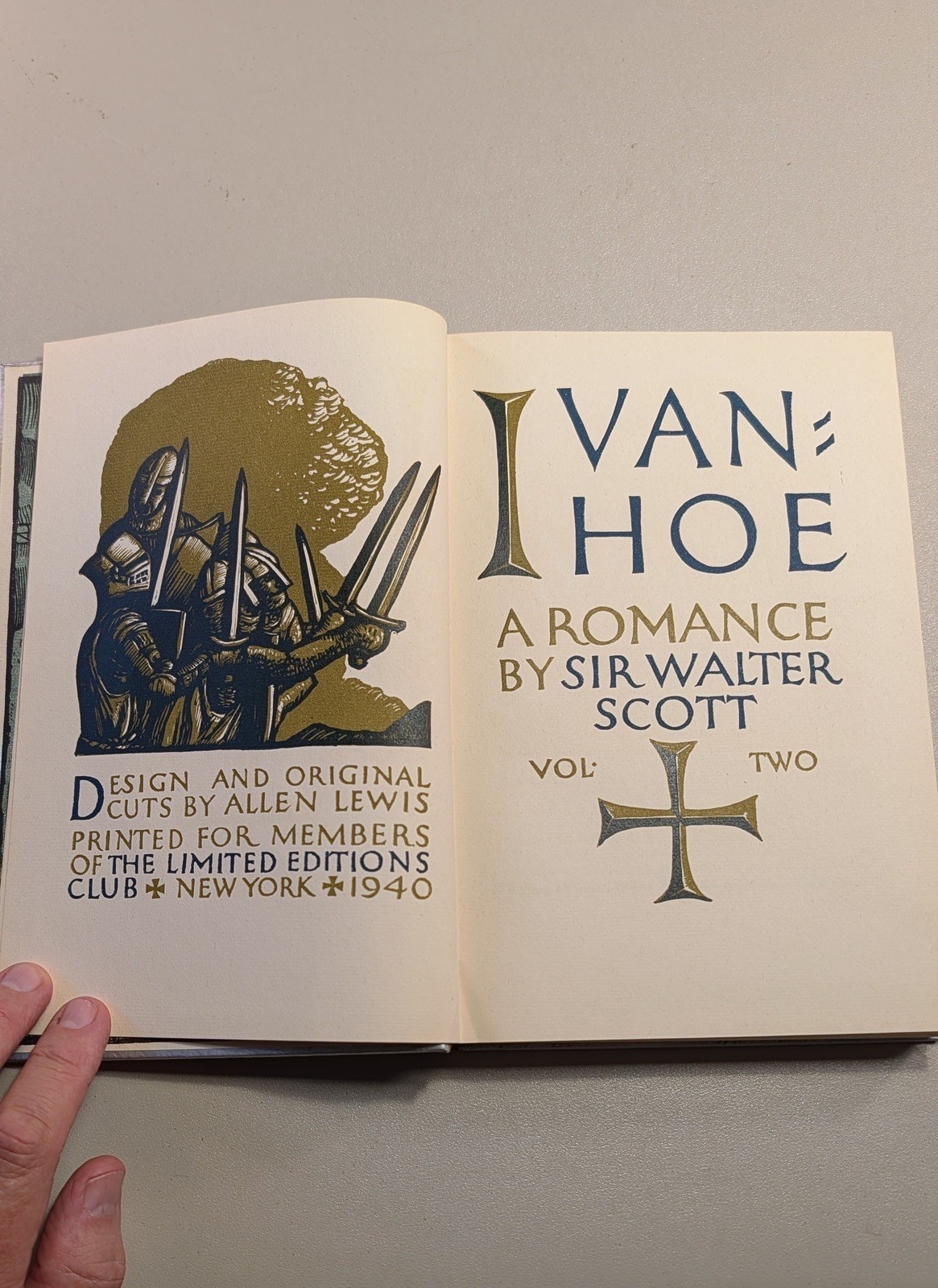 Ivanhoe Sir Walter Scott Limited Editions Club 1940 Signed Allen Lewis #890/1500