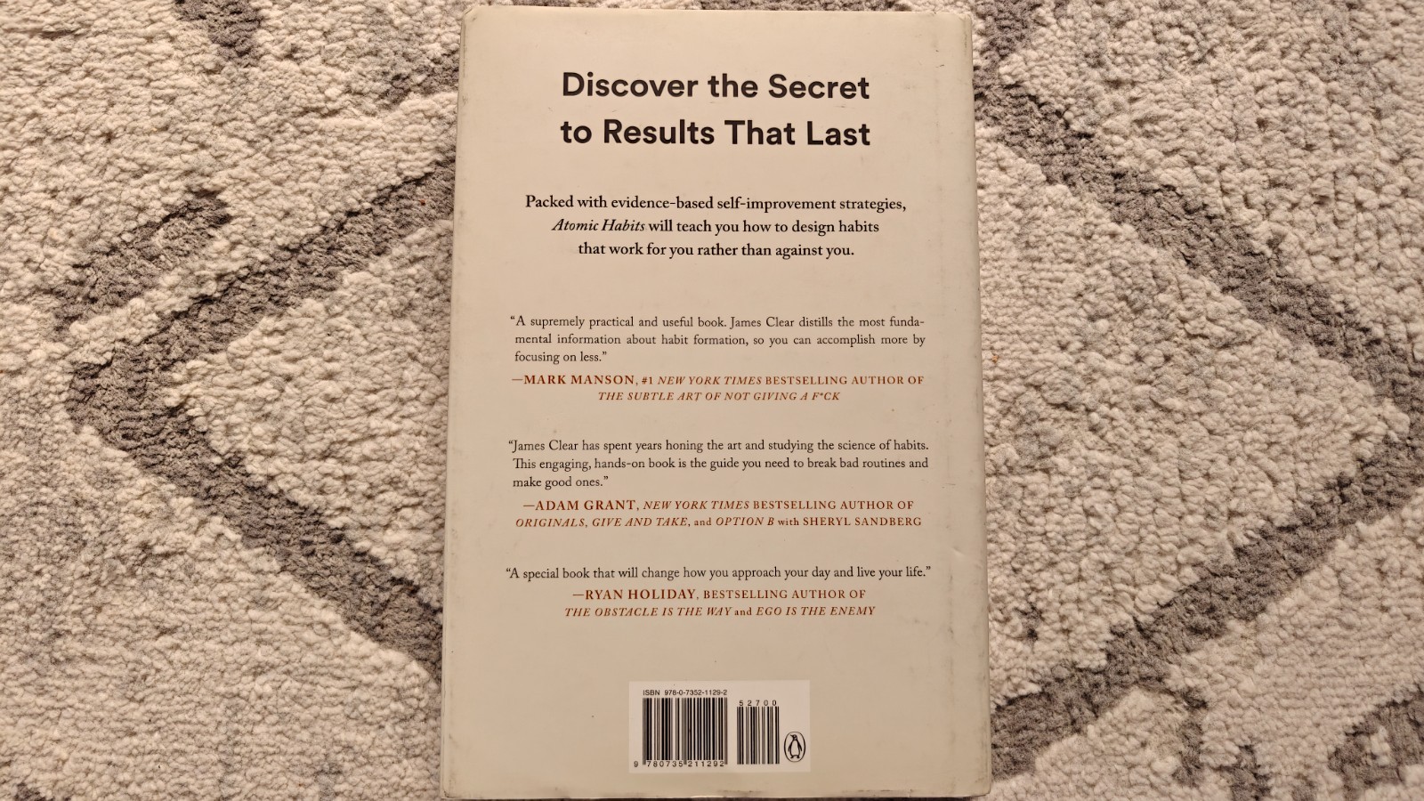 Atomic Habits by James Clear, Build Good Habits & Break Bad Ones, Hardcover