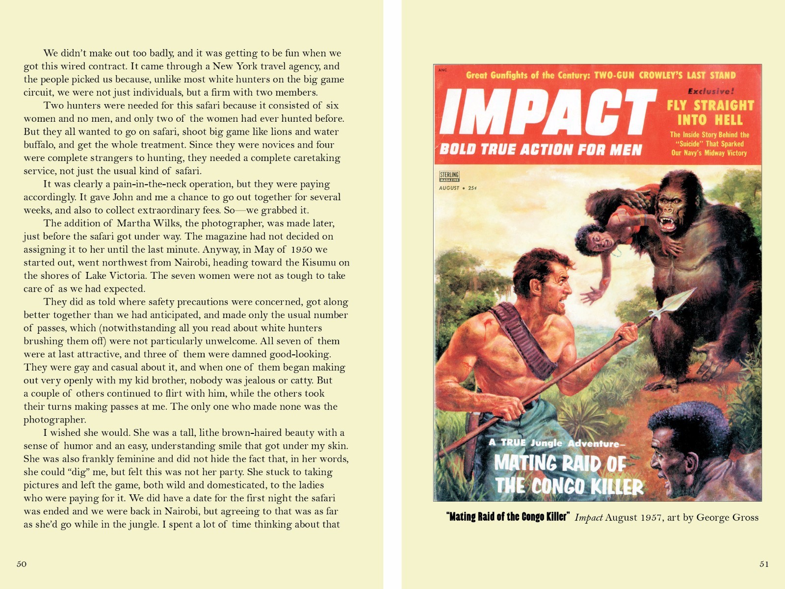 “I WATCHED THEM EAT ME ALIVE” men’s adventure magazine anthology (Hardcover)