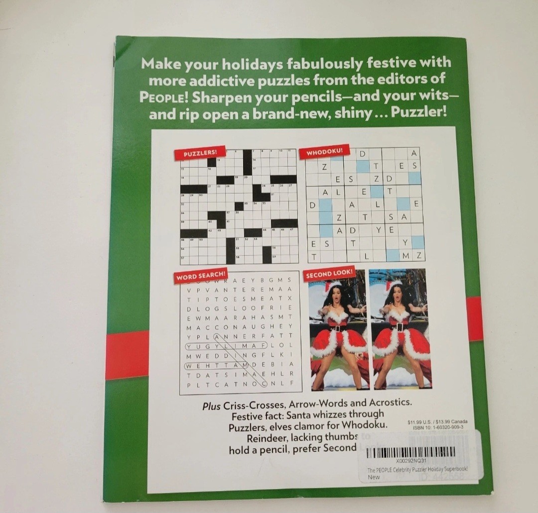 The PEOPLE Celebrity Puzzler Holiday Superbook! Puzzles Crossword Unmarked