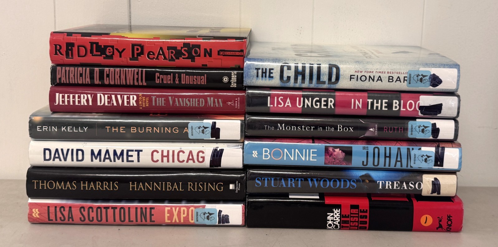 Lot of 13 Murder / Thriller / Suspense Hardcover Books