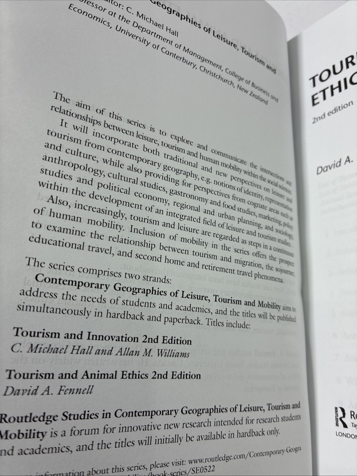 Tourism and Animal Ethics by David A. Fennell Hardcover Book New