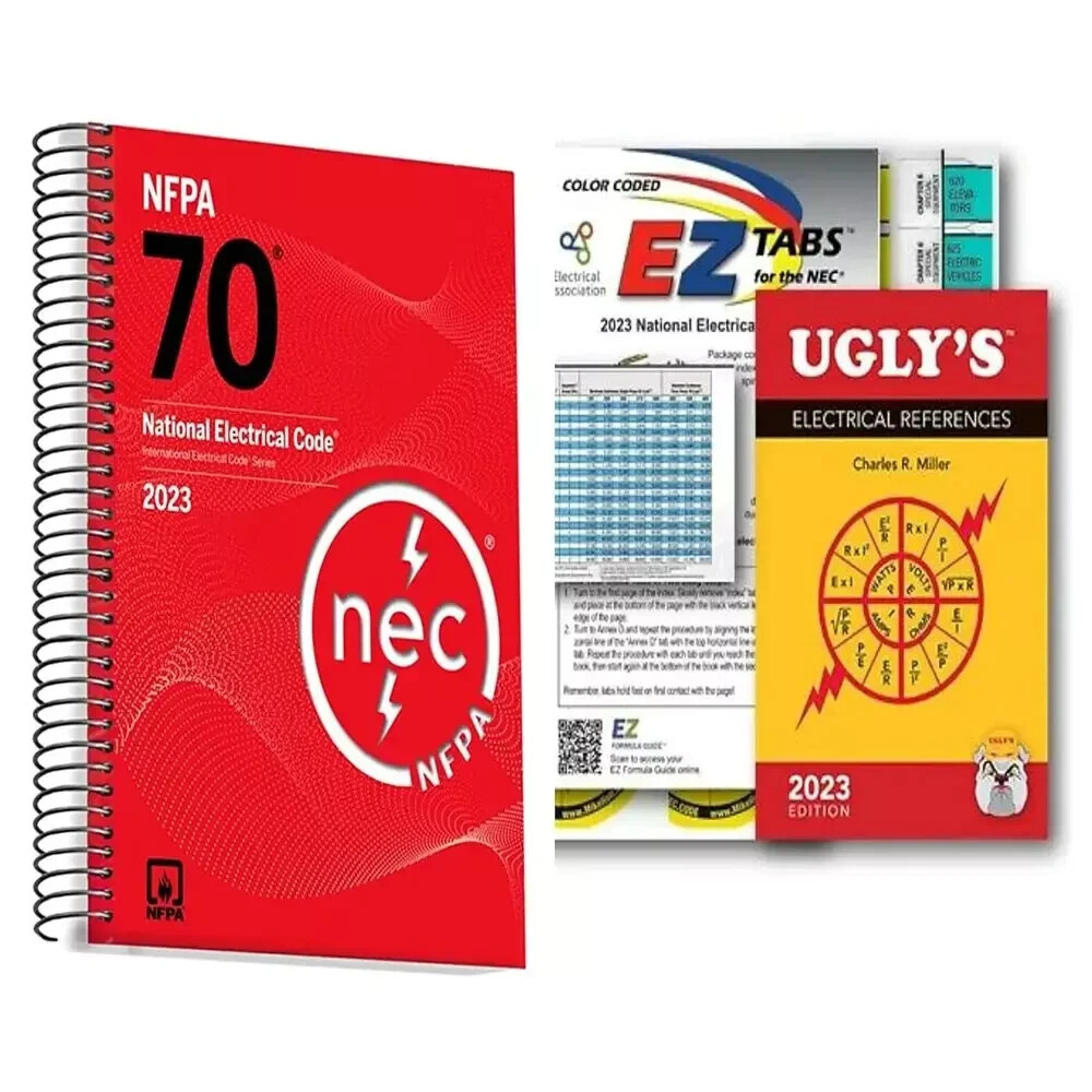 NFPA 70 2023 NEC Code Book + Ugly’s Electrical Ref Spiral + EZ New Stock