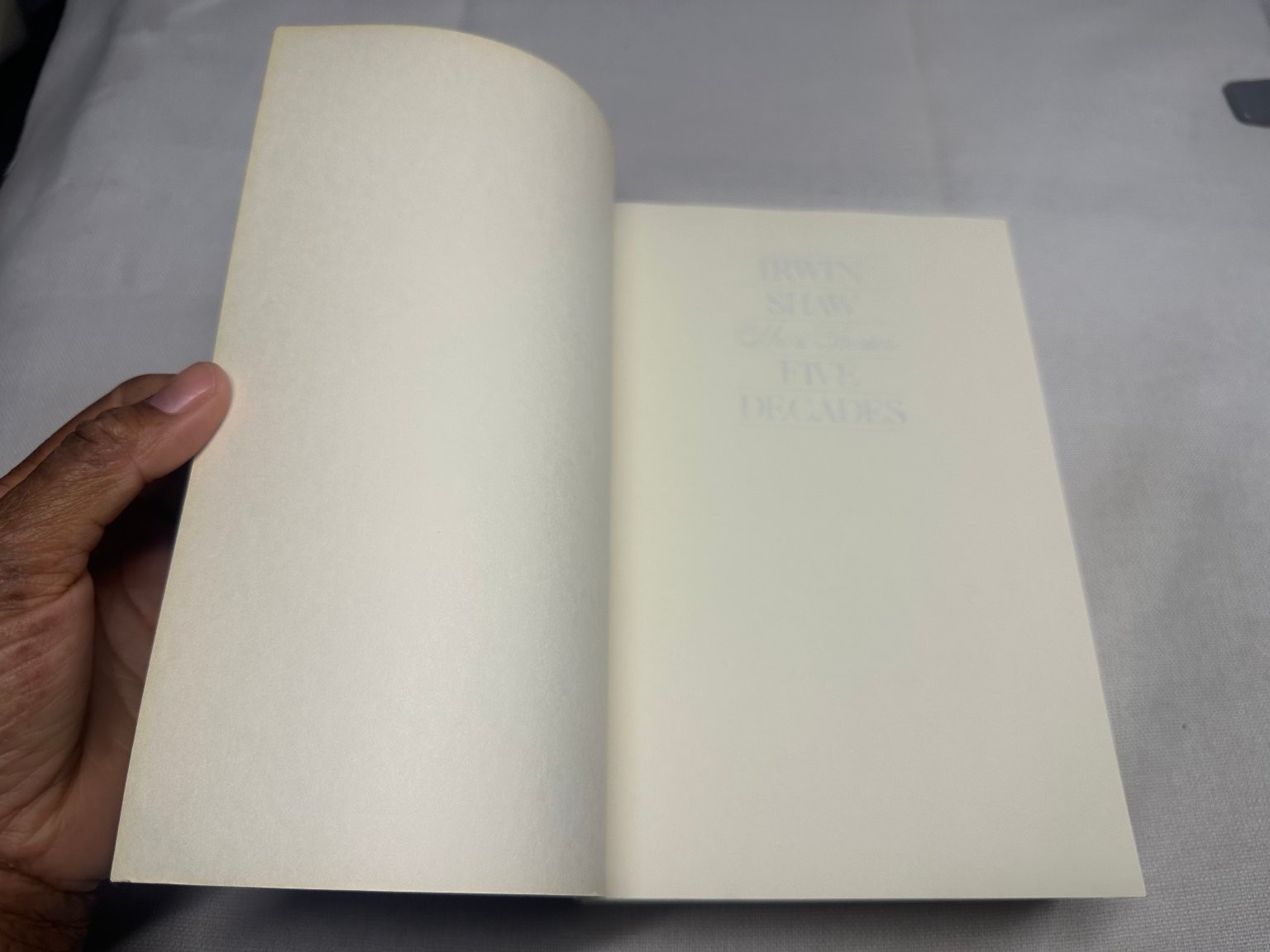 Short Stories Five Decades Irwin Shaw 1978 Literature Delacorte Press