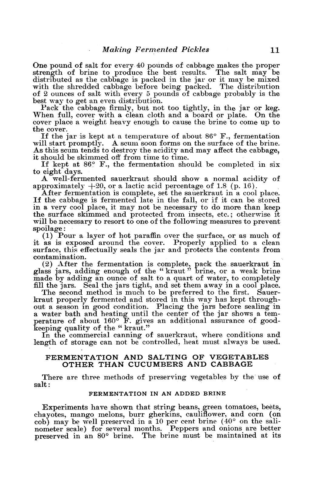 1924 Making Fermented Pickles USDA Farmers’ Bulletin No. 1438 Cook Book 18 Pages