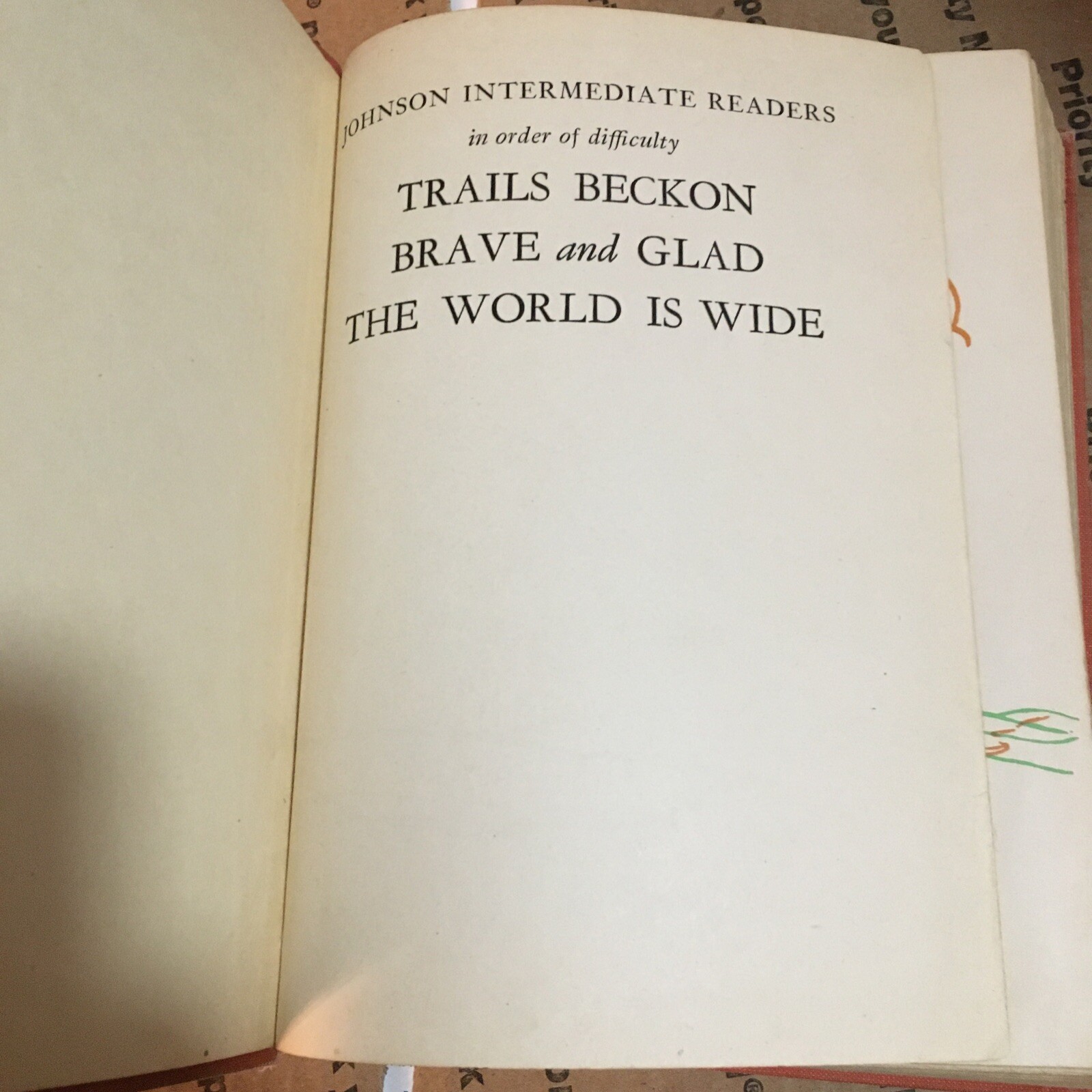 *Trails Beckon. Sutton/Smither/Coleman (1946) School Reader B3