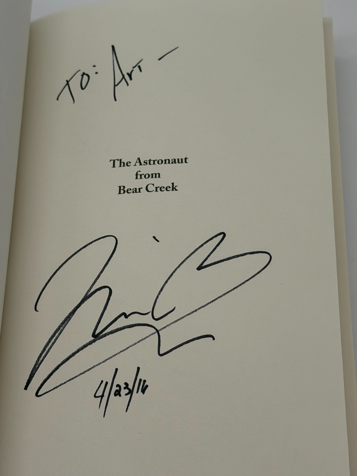 SIGNED First Edition The Astronaut from Bear Creek Nick Allen Brown 2015 PB Rare