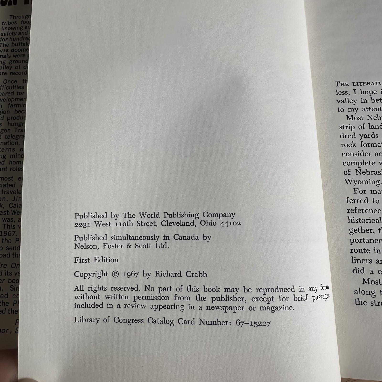 Empire on the Platte by Richard Crabb 1967 First Edition Signed & Inscribed