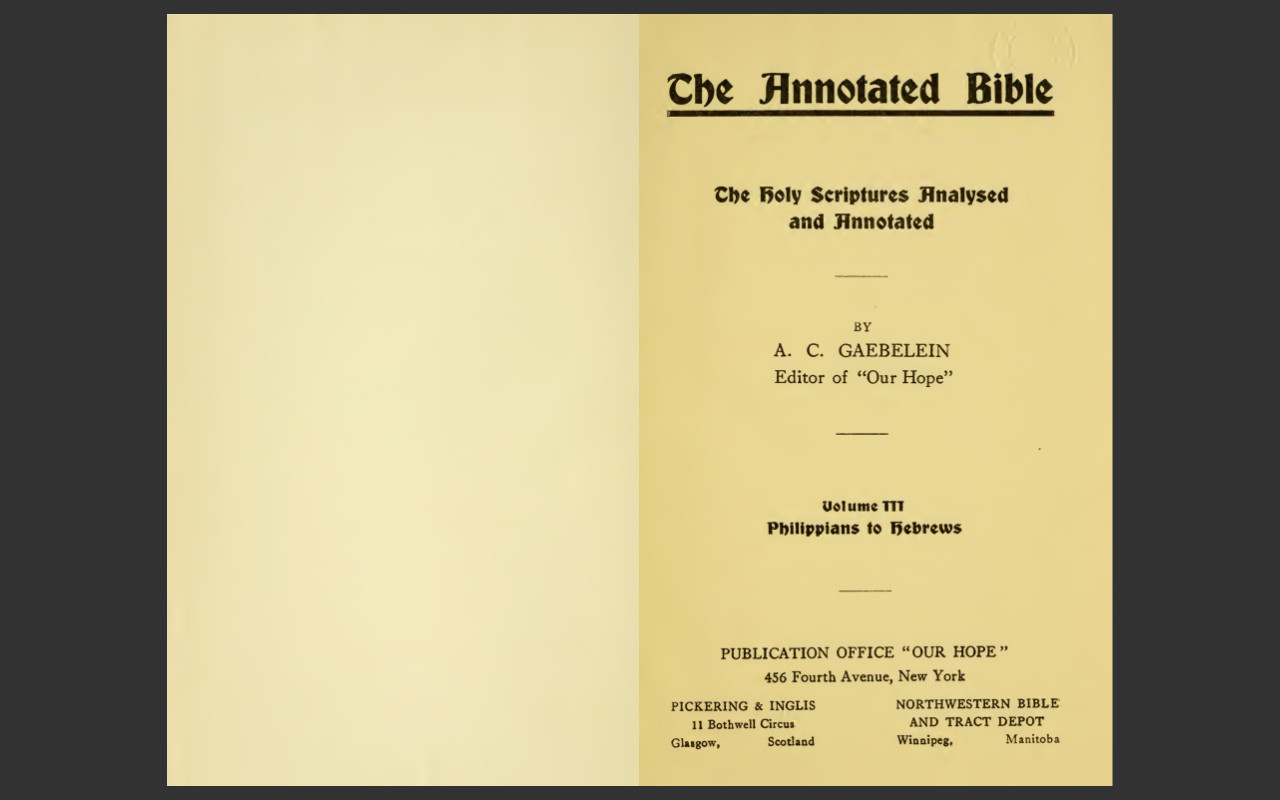 The Annotated Bible by A.C. Gaebelein – All 9 Volumes (1913-21) E-Book Set on CD