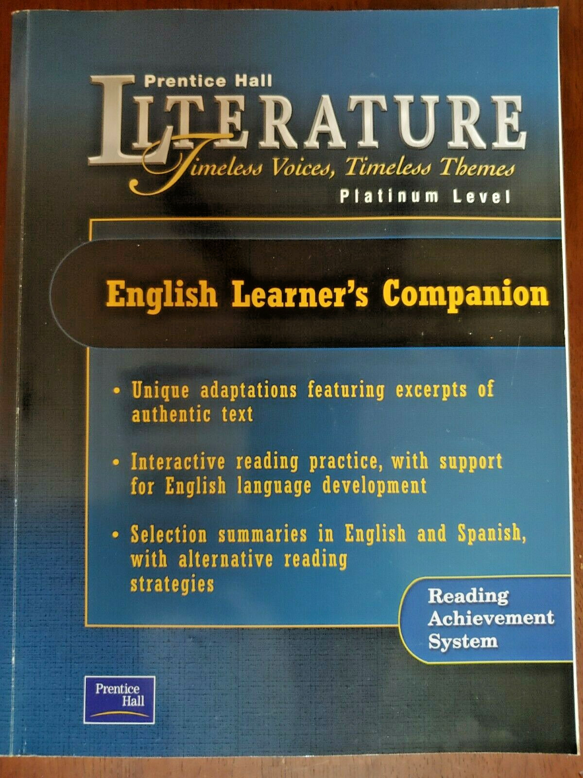 Prentice Hall Literature Platinum 10th Grade 10 Workbook Homeschool Reader LN