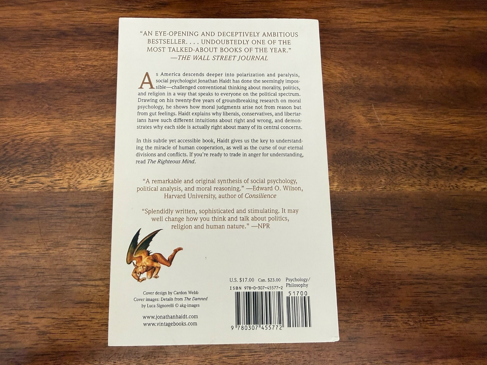 Righteous Mind : Why Good People Are Divided by Politics and Religion by…