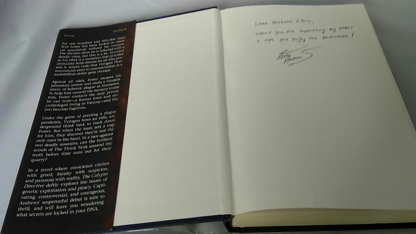 Inscribed & Signed The Calypso Directive: A Novel