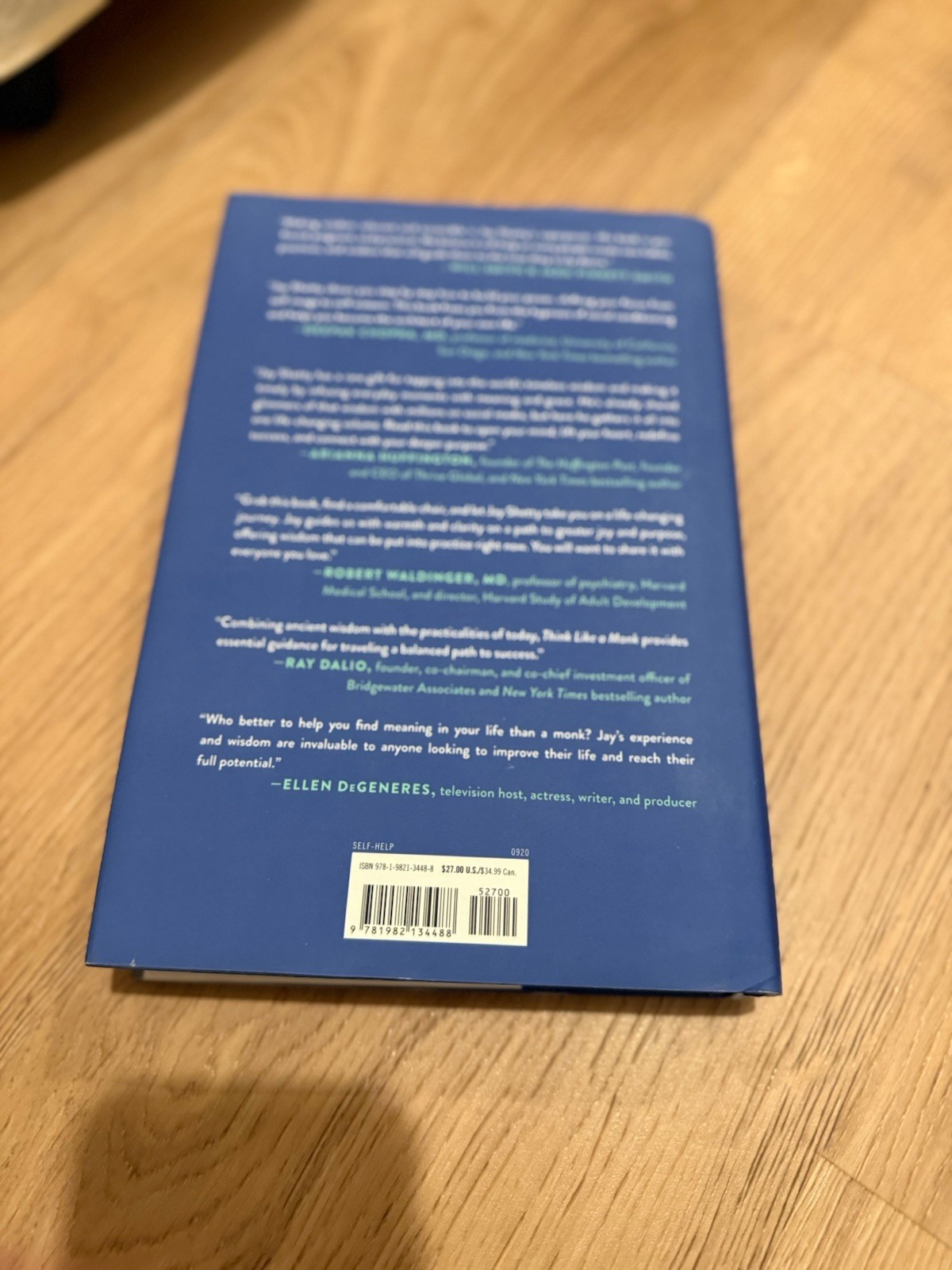 Think Like a Monk : Train Your Mind for Peace and Purpose Every Day by Jay